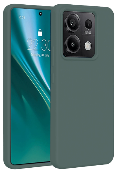 Newface Xiaomi Redmi Note 13 Pro 4G Kılıf First Silikon - Koyu Yeşil resmi