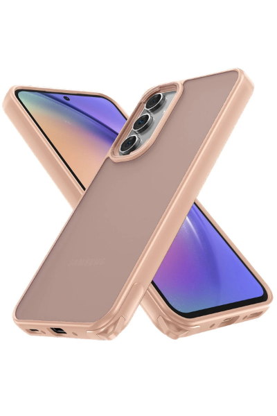 Newface Samsung Galaxy A14 4G Kılıf Elegant Kapak - Pudra resmi