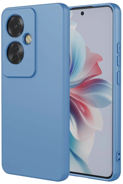 Newface Oppo Reno 11F Kılıf First Silikon - Mavi resmi