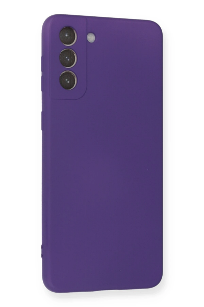Newface Samsung Galaxy S21 Plus Kılıf Nano içi Kadife Silikon - Mor resmi