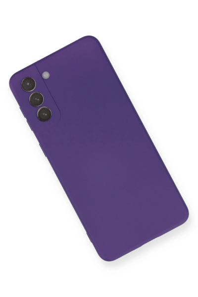 Newface Samsung Galaxy S21 Plus Kılıf Nano içi Kadife Silikon - Mor resmi