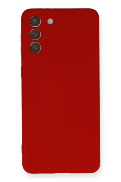 Newface Samsung Galaxy S21 Plus Kılıf Nano içi Kadife Silikon - Kırmızı resmi