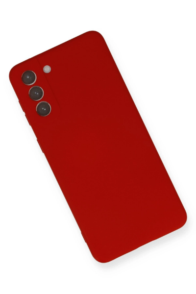 Newface Samsung Galaxy S21 Plus Kılıf Nano içi Kadife Silikon - Kırmızı resmi
