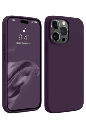 Newface iPhone 15 Pro Max Kılıf First Silikon - Mürdüm resmi