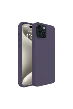 Newface iPhone 15 Kılıf First Silikon - Mürdüm resmi