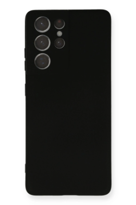 Newface Samsung Galaxy S21 Ultra Kılıf Nano içi Kadife Silikon - Siyah resmi