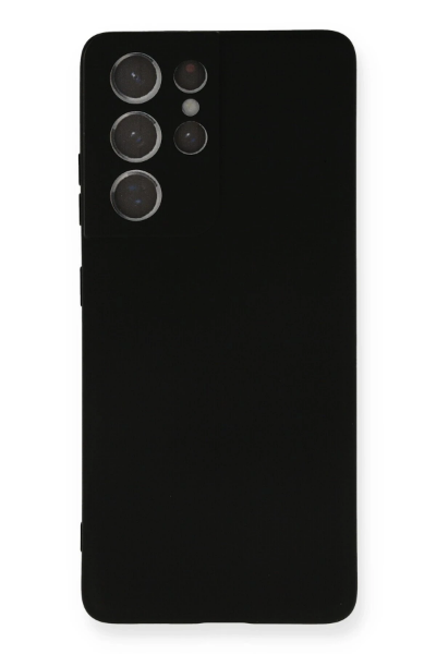 Newface Samsung Galaxy S21 Ultra Kılıf Nano içi Kadife Silikon - Siyah resmi