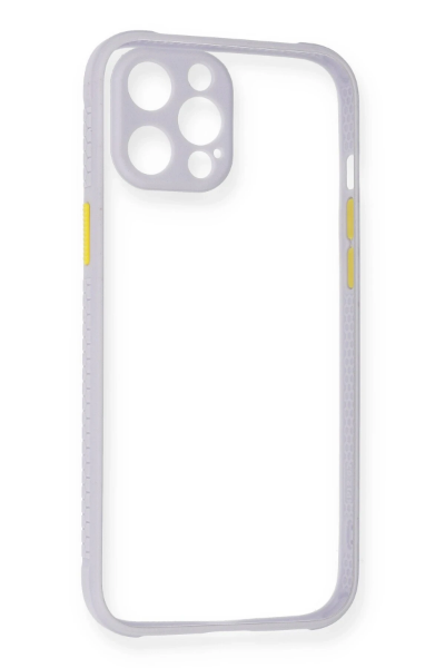 Newface iPhone 12 Kılıf Miami Şeffaf Silikon - Lila resmi