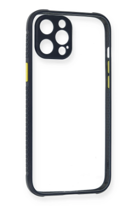 Newface iPhone 12 Kılıf Miami Şeffaf Silikon - Lacivert resmi