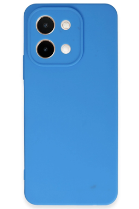 Newface Vivo Y28 Kılıf First Silikon - Mavi resmi