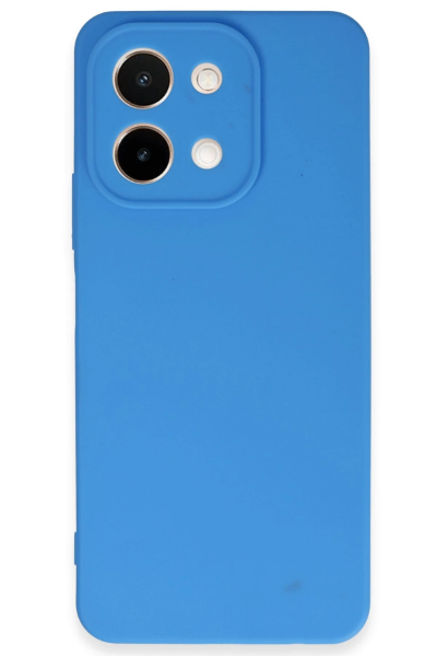 Newface Vivo Y28 Kılıf First Silikon - Mavi resmi