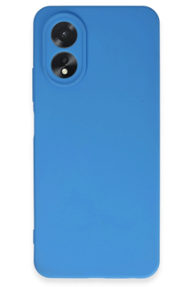 Newface Oppo A38 Kılıf First Silikon - Mavi resmi