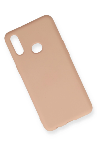 Newface Samsung Galaxy A10S Kılıf Nano içi Kadife Silikon - Pudra resmi