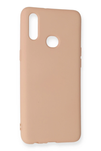 Newface Samsung Galaxy A10S Kılıf Nano içi Kadife Silikon - Pudra resmi