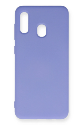 Newface Samsung Galaxy A20 Kılıf Nano içi Kadife Silikon - Lila resmi