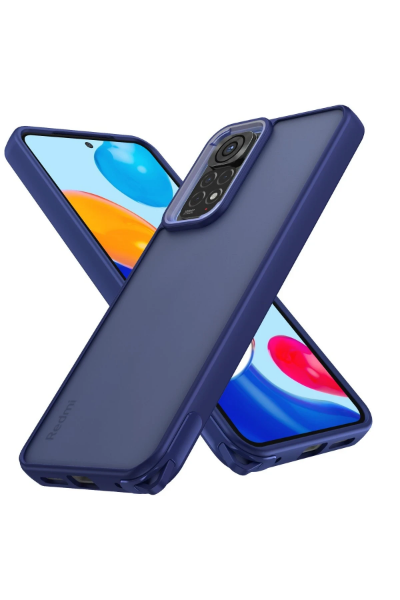 Newface Xiaomi Redmi Note 11 Kılıf Elegant Kapak - Lacivert resmi