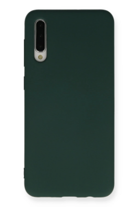 Newface Samsung Galaxy A30S Kılıf Nano içi Kadife Silikon - Koyu Yeşil resmi