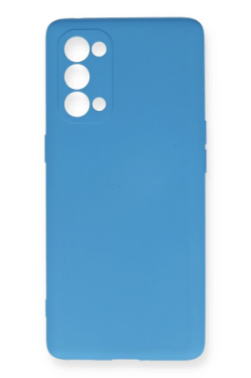 Newface Oppo Reno 5 Pro Kılıf Nano içi Kadife Silikon - Mavi resmi