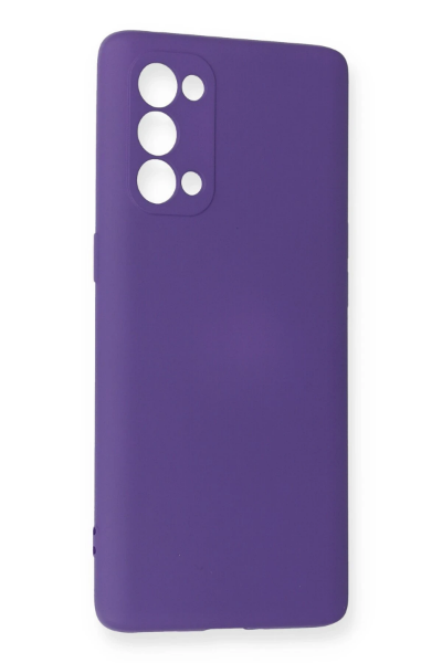 Newface Oppo Reno 5 Pro Kılıf Nano içi Kadife Silikon - Mor resmi