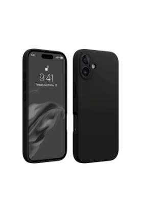 Newface iPhone 16 Kılıf First Silikon - Siyah resmi