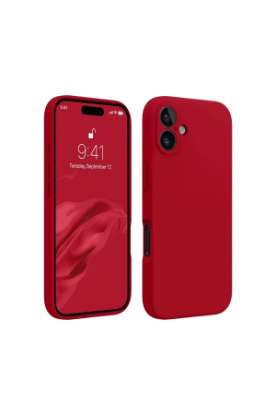 Newface iPhone 16 Kılıf First Silikon - Kırmızı resmi