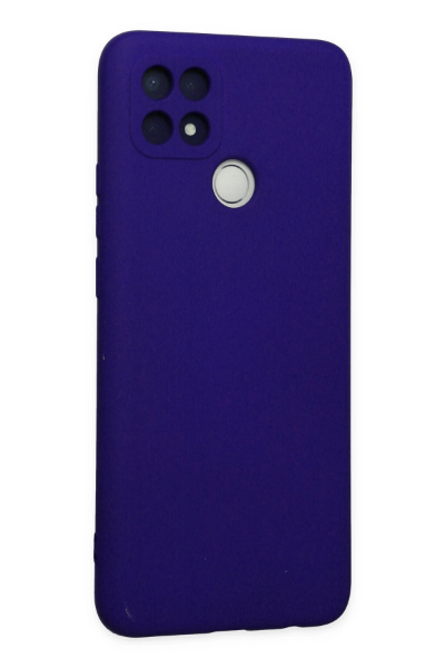 Newface Oppo A15 Kılıf Nano içi Kadife Silikon - Mor resmi