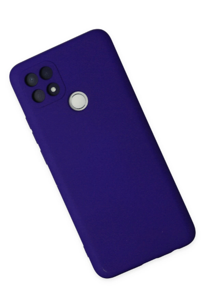 Newface Oppo A15 Kılıf Nano içi Kadife Silikon - Mor resmi