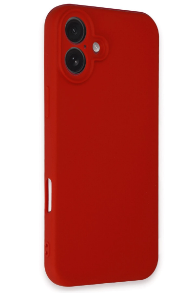 Newface iPhone 16 Plus Kılıf First Silikon - Kırmızı resmi