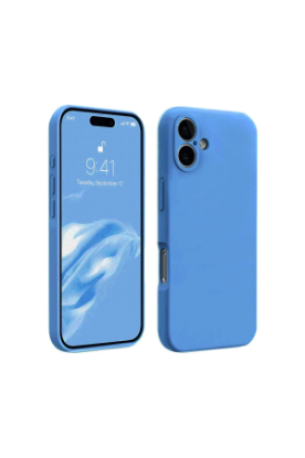 Newface iPhone 16 Plus Kılıf First Silikon - Mavi resmi