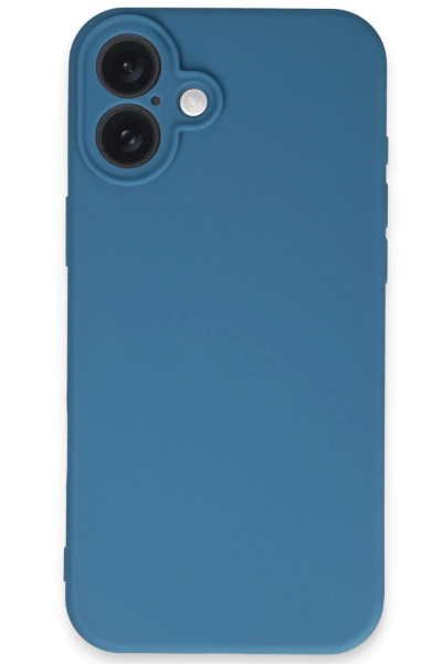 Newface iPhone 16 Plus Kılıf First Silikon - Mavi resmi