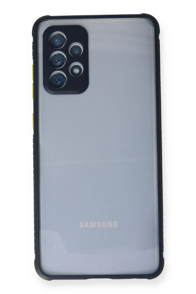 Newface Samsung Galaxy A72 Kılıf Miami Şeffaf Silikon - Lacivert resmi
