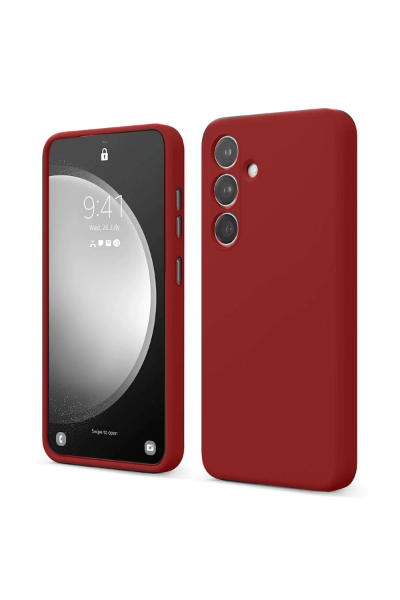 Newface Samsung Galaxy S24 FE Kılıf First Silikon - Kırmızı resmi