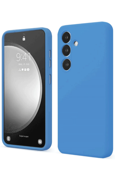 Newface Samsung Galaxy S24 FE Kılıf First Silikon - Mavi resmi
