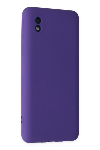 Newface Samsung Galaxy A01 Core Kılıf Nano içi Kadife Silikon - Mor resmi