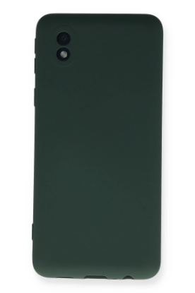Newface Samsung Galaxy A01 Core Kılıf Nano içi Kadife Silikon - Koyu Yeşil resmi