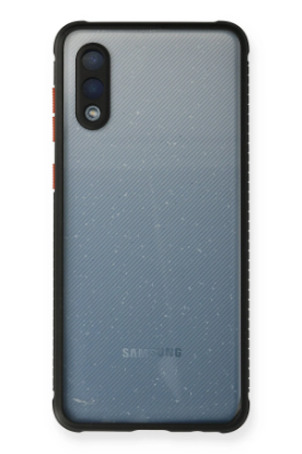 Newface Samsung Galaxy A02 Kılıf Miami Şeffaf Silikon - Siyah resmi