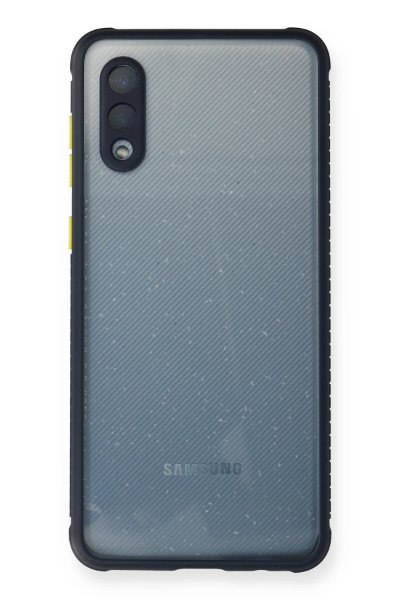 Newface Samsung Galaxy A02 Kılıf Miami Şeffaf Silikon - Lacivert resmi