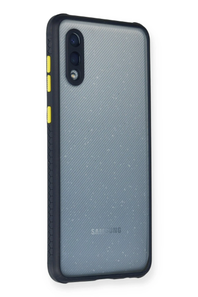 Newface Samsung Galaxy A02 Kılıf Miami Şeffaf Silikon - Lacivert resmi