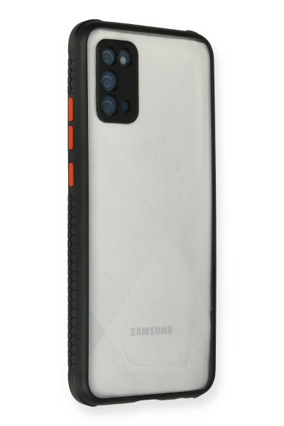 Newface Samsung Galaxy A02S Kılıf Miami Şeffaf Silikon - Siyah resmi
