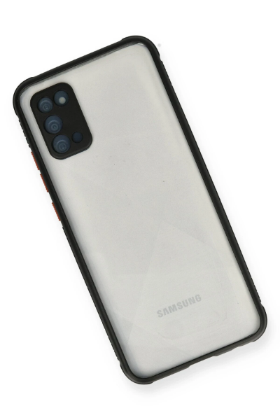Newface Samsung Galaxy A02S Kılıf Miami Şeffaf Silikon - Siyah resmi