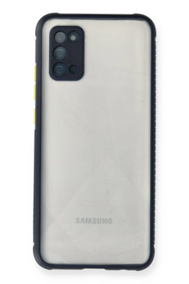 Newface Samsung Galaxy A02S Kılıf Miami Şeffaf Silikon - Lacivert resmi