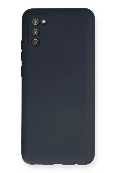 Newface Samsung Galaxy A02S Kılıf Nano içi Kadife Silikon - Lacivert resmi