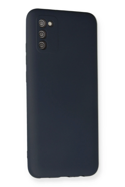Newface Samsung Galaxy A02S Kılıf Nano içi Kadife Silikon - Lacivert resmi