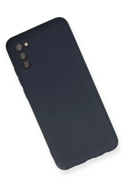 Newface Samsung Galaxy A02S Kılıf Nano içi Kadife Silikon - Lacivert resmi