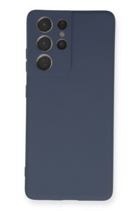 Newface Samsung Galaxy S21 Ultra Kılıf Nano içi Kadife Silikon - Gri resmi