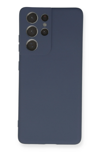 Newface Samsung Galaxy S21 Ultra Kılıf Nano içi Kadife Silikon - Gri resmi