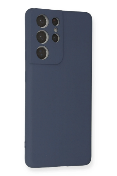 Newface Samsung Galaxy S21 Ultra Kılıf Nano içi Kadife Silikon - Gri resmi