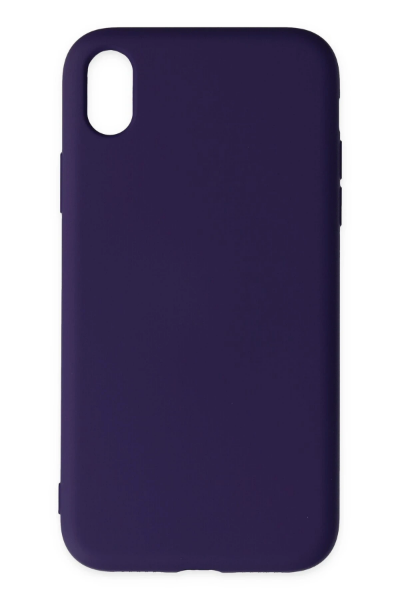 Newface iPhone XR Kılıf Nano içi Kadife Silikon - Mor resmi