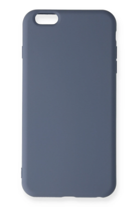 Newface iPhone 6 Plus Kılıf Nano içi Kadife Silikon - Gri resmi