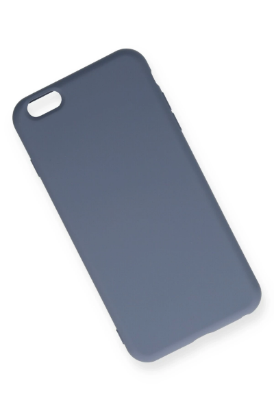 Newface iPhone 6 Plus Kılıf Nano içi Kadife Silikon - Gri resmi